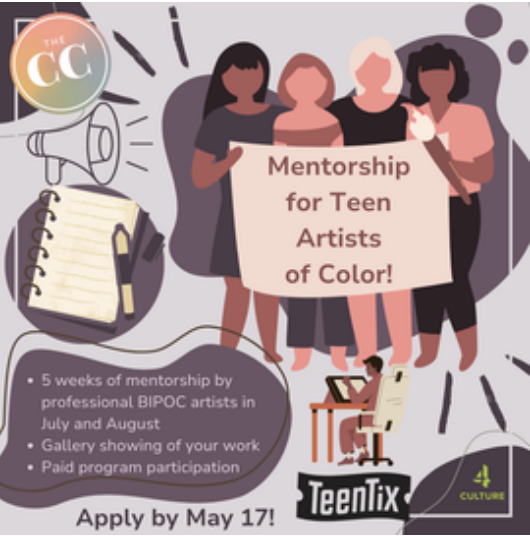 Summer 2024, The Colorization Collective, Mentorship for Teen Artists of Color!